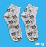 Calcetines  Gato + frase